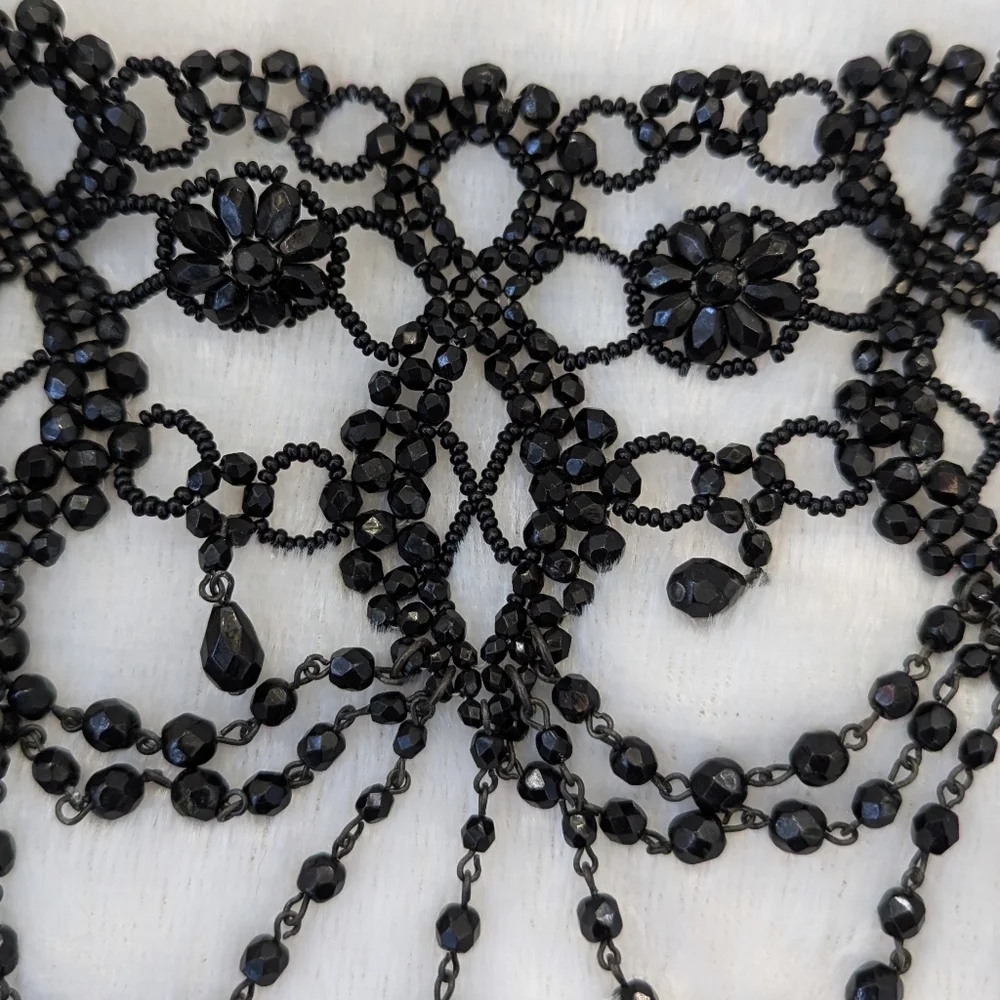 Black Chandelier Collar Choker Necklace - Picture 2 of 4